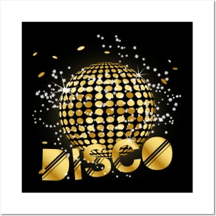 Disco Ball Disco Gold Gitzer Posters and Art